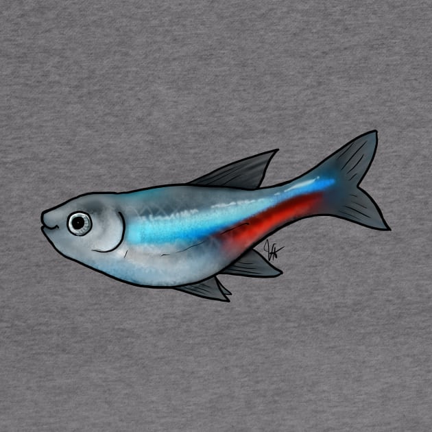 Fish - Tetras - Neon Tetra by Jen's Dogs Custom Gifts and Designs